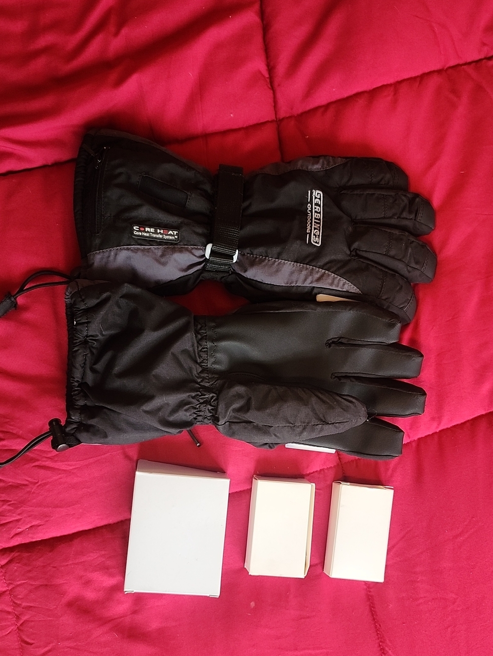 Gerbing's Outdoor Heated Gloves Size L with New Charger & 2 Batteries!